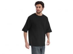 Футболка Kyoto из джерси 180 г/м2 с пич отделкой, унисекс, черный