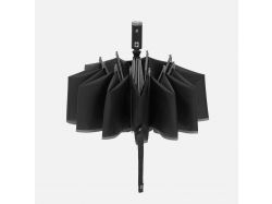 Зонт обратного сложения Norsken с фонариком, черный