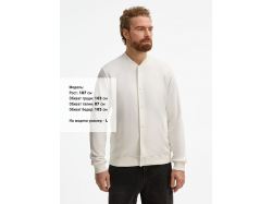 Бомбер унисекс Nuppu, молочно-белый