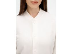 Бомбер унисекс Nuppu, молочно-белый