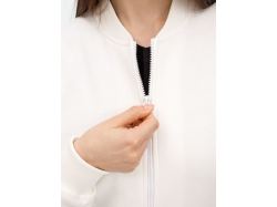 Бомбер унисекс Townie, молочно-белый