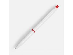 Ручка шариковая Bright Pop, белая с красным
