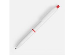 Ручка шариковая Bright Pop, белая с красным