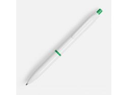 Ручка шариковая Bright Pop, белая с зеленым