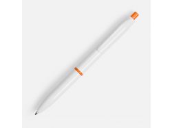 Ручка шариковая Bright Pop, белая с оранжевым