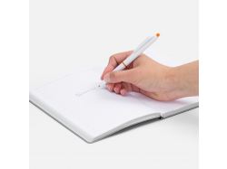 Ручка шариковая Bright Pop, белая с оранжевым