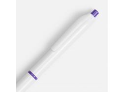 Ручка шариковая Bright Pop, белая с фиолетовым