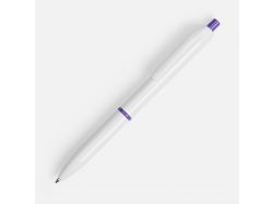 Ручка шариковая Bright Pop, белая с фиолетовым