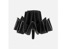 Зонт обратного сложения с ручкой-карабином Foldberry, черный