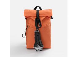 Зонт обратного сложения с ручкой-карабином Foldberry, черный