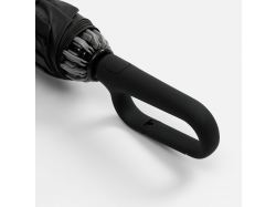 Зонт обратного сложения с ручкой-карабином Foldberry, черный