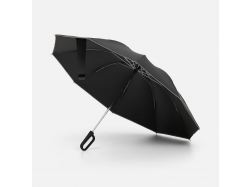Зонт обратного сложения с ручкой-карабином Foldberry, черный