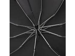 Зонт обратного сложения с ручкой-карабином Foldberry, черный