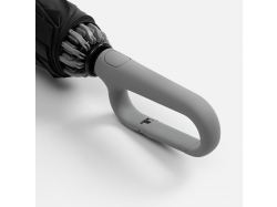 Зонт обратного сложения с ручкой-карабином Foldberry, серый