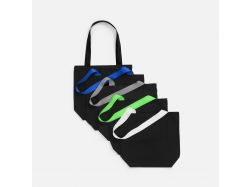 Шопер B5, черный с широкими черными ручками