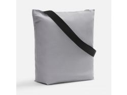 Шопер B5, серый с широкими черными ручками