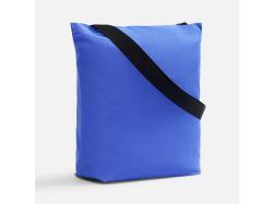 Шопер B5, синий с широкими черными ручками