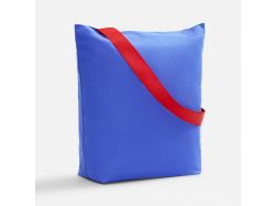 Шопер B5, синий с широкими красными ручками