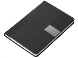 Подарочный набор "Tesla" с блокнотом А5, ручкой и пауэрбенком на 10 000 mAh, черный