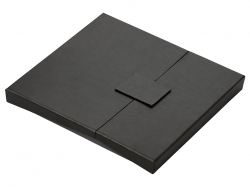 Подарочный набор "Tesla" с блокнотом А5, ручкой и пауэрбенком на 10 000 mAh, черный