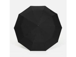 Зонт складной Skymate с УФ-защитой и ручкой-карабином, черный