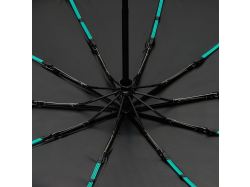 Зонт складной Skymate с УФ-защитой и ручкой-карабином, черный