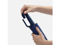 Зонт складной Skymate с УФ-защитой и ручкой-карабином, темно-синий