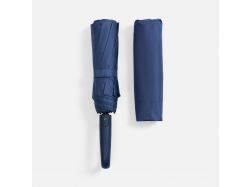 Зонт складной Skymate с УФ-защитой и ручкой-карабином, темно-синий