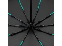 Зонт складной Skymate с УФ-защитой и ручкой-карабином, темно-синий