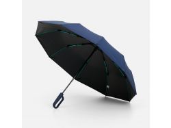 Зонт складной Skymate с УФ-защитой и ручкой-карабином, темно-синий