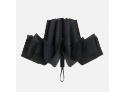 Зонт обратного сложения twoGether с двойным куполом, черный