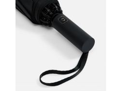 Зонт обратного сложения twoGether с двойным куполом, черный