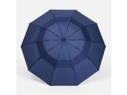 Зонт обратного сложения twoGether с двойным куполом, темно-синий