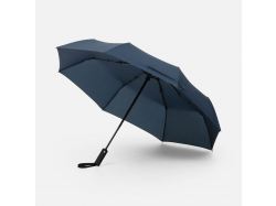 Зонт складной Smooth Move с плавным закрытием, темно-синий