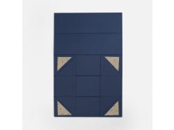 Коробка складная под бутылку Color Jacket Fold, темно-синяя