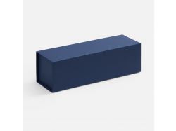 Коробка складная под бутылку Color Jacket Fold, темно-синяя