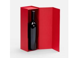 Коробка складная под бутылку Color Jacket Fold, красная