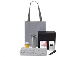Подарочный набор «Re:f. Walk» с палантином, шоппером и термосом, серый