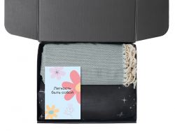 Подарочный набор «Re:f. Shelter»  с пледом, зеркалом, свечой и диффузором