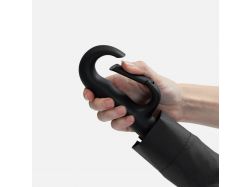 Зонт обратного сложения inLoop с ручкой-карабином, черный