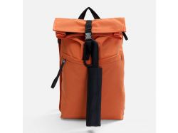 Зонт обратного сложения inLoop с ручкой-карабином, черный