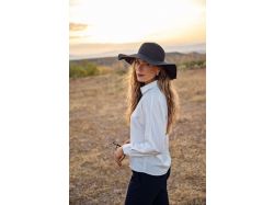 J.h&Amp;F Crepe Satin Blouse (black)