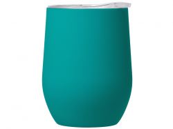 Термокружка Sense Gum, soft-touch, непротекаемая крышка, 370мл, крафтовая упаковка, бирюзовый 320C