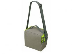 Изотермическая сумка-холодильник "Neo Classic" c контрастной молнией, серый/зеленое яблоко