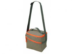 Изотермическая сумка-холодильник "Neo Classic" c контрастной молнией, серый/оранжевый