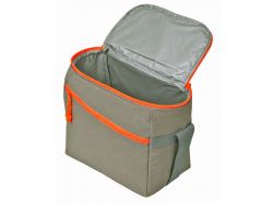 Изотермическая сумка-холодильник "Neo Classic" c контрастной молнией, серый/оранжевый