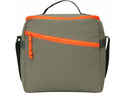 Изотермическая сумка-холодильник "Neo Classic" c контрастной молнией, серый/оранжевый