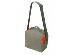 Изотермическая сумка-холодильник "Neo Classic" c контрастной молнией, серый/оранжевый