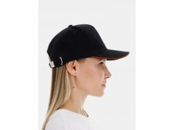 Бейсболка Classic 2.0, черная с красным кантом