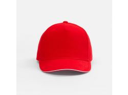 Бейсболка Classic 2.0, красная с белым кантом